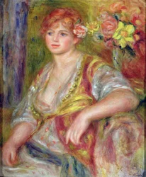 Donna bionda con una rosa, ca. 1915-17